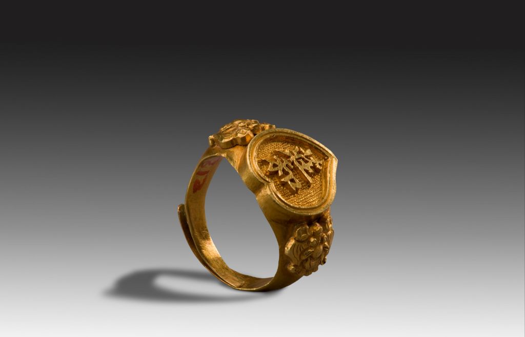 图片[1]-Gold “Zhuang He” ring-China Archive